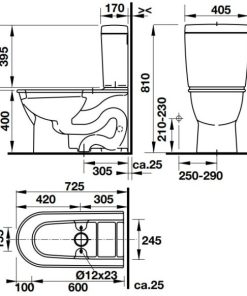 Bồn cầu hai khối Duravit Darling New 588.45.482 - 6 Bồn cầu hai khối Duravit Darling New 588.45.482 - 5