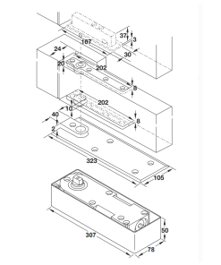 Bộ kẹp thẳng tâm Hafele 932.86.932 - 6 Bộ kẹp thẳng tâm Hafele 932.86.932 - 5