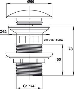 Bộ xả pop-up có xả tràn Hafele 589.25.948 - 6 Bộ xả pop-up có xả tràn Hafele 589.25.948 - 5