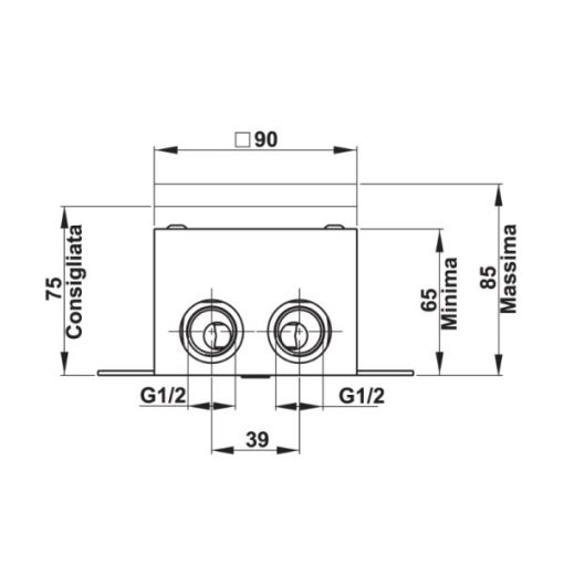 Bộ âm cho bộ trộn bồn tắm đặt sàn 589.10.199 - 3