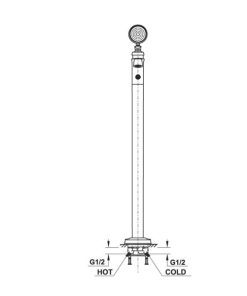 Bộ trộn bồn tắm đặt sàn Kyoto 589.35.033 - 9