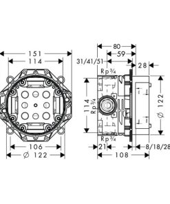 Bộ trộn bồn tắm âm AXOR Citerrio E 589.54.808 - 10 Bộ trộn bồn tắm âm AXOR Citerrio E 589.54.808 - 9
