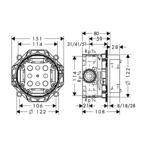 Bộ trộn bồn tắm âm AXOR Citerrio E 589.54.808 - 5