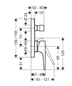 Bộ trộn âm 2 đường nước Metropol 589.50.523 - 6 Bộ trộn âm 2 đường nước Metropol 589.50.523 - 5