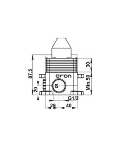 Bộ âm cho vòi chậu rửa gắn tường 589.10.984 - 11