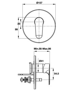 Bộ trộn bồn tắm âm Active 589.02.737 - 6 Bộ trộn bồn tắm âm Active 589.02.737 - 5