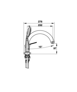 Bộ trộn bồn tắm 4 lỗ Hafele 589.02.607 - 9