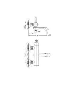 Bộ trộn nổi 2 đường nước Kyoto màu đồng 589.35.036 - 6 Bộ trộn nổi 2 đường nước Kyoto màu đồng 589.35.036 - 5