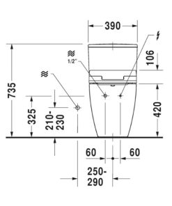 Bồn cầu một khối Me By Starck với Sensowash 588.46.412 - 11