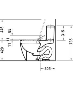 Bồn cầu một khối Me By Starck với Sensowash 588.46.412 - 9