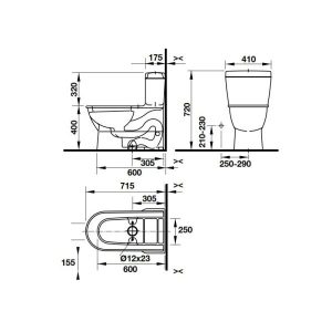 Bồn cầu một khối Darling New 588.45.480 - 5