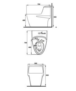 Bồn cầu một khối ICONIC Hafele 588.79.400 - 8 Bồn cầu một khối ICONIC Hafele 588.79.400 - 7
