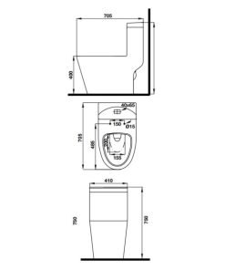 Bồn cầu một khối ICONIC Häfele 588.79.402 - 6 Bồn cầu một khối ICONIC Häfele 588.79.402 - 5