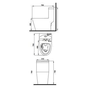 Bồn cầu một khối ICONIC Häfele 588.79.402 - 5