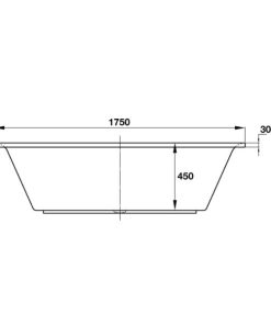 Bồn tắm âm vuông Hafele – D1750 x R770 x C470 mm 588.55.611 - 10 Bồn tắm âm vuông Hafele – D1750 x R770 x C470 mm 588.55.611 - 9