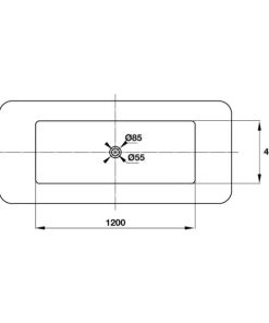 Bồn tắm âm vuông Hafele – D1750 x R770 x C470 mm 588.55.611 - 12 Bồn tắm âm vuông Hafele – D1750 x R770 x C470 mm 588.55.611 - 11