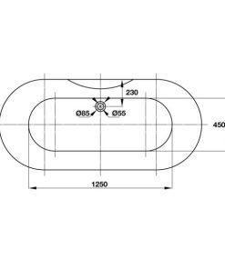 Bồn tắm âm tròn Hafele 588.55.603 - 12 Bồn tắm âm tròn Hafele 588.55.603 - 11