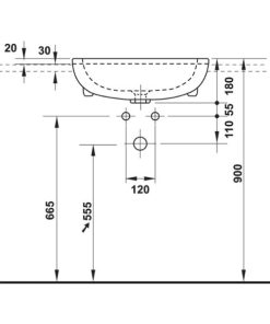 Chậu rửa bán âm D-code 550×440 588.45.140 - 10 Chậu rửa bán âm D-code 550×440 588.45.140 - 9