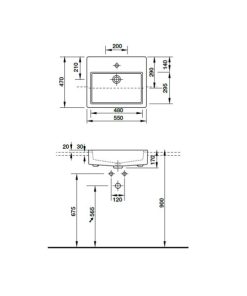 Lavabo vành nổi COMPACT 588.45.026 - 5