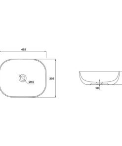 Lavabo đặt bàn SEINE Häfele 588.82.051 - 8 Lavabo đặt bàn SEINE Häfele 588.82.051 - 7