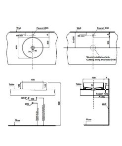 Chậu sứ đặt bàn Sapporo 588.79.060 - 6 Chậu sứ đặt bàn Sapporo 588.79.060 - 5