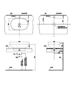 Chậu sứ đặt bàn Sapporo 585 588.79.030 - 6 Chậu sứ đặt bàn Sapporo 585 588.79.030 - 5