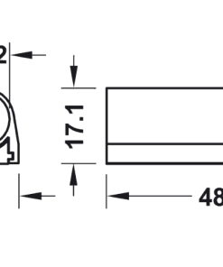 Đế cho công tắc màu bạc Hafele 833.89.092 - 5