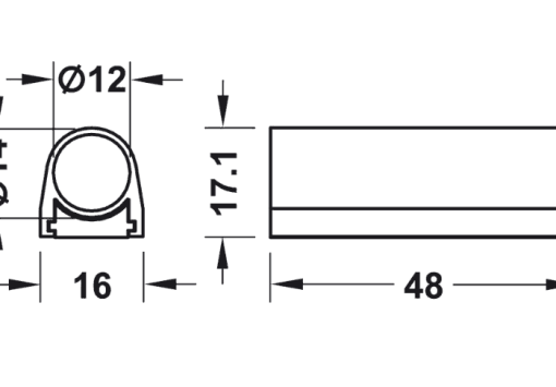 Đế cho công tắc màu bạc Hafele 833.89.092 - 3