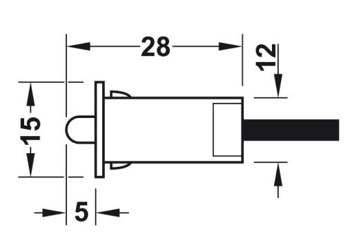 Công tắc cửa bản lề Hafele 833.89.059 - 3
