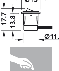 Công tắc bật/tắt Häfele 833.89.106 - 5