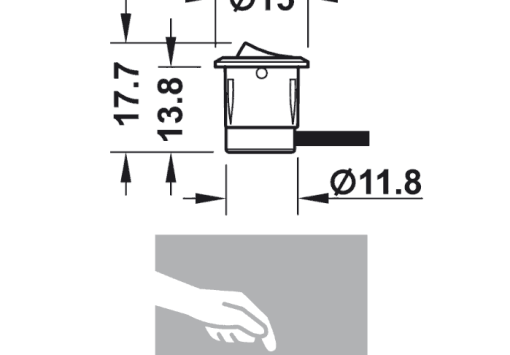 Công tắc bật/tắt Häfele 833.89.106 - 3