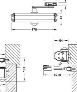 Cùi chỏ hơi Hafele 60kg Màu đen – Có dừng 931.84.653 - 5