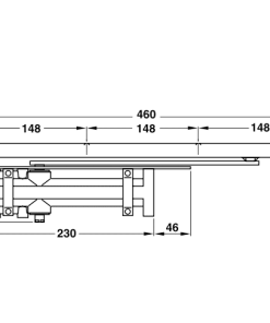 Cùi chỏ hơi âm Hafele màu đen 931.84.087 - 5