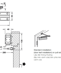 Cùi chỏ hơi Hafele 80kg có dừng 931.84.639 - 13