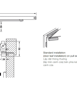 Cùi chỏ hơi Hafele 80kg có dừng 931.84.299 - 5