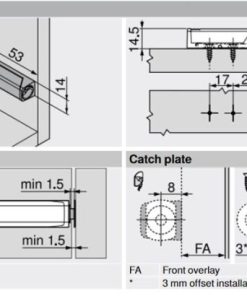 Đế cho Tip On màu xám Blum 356.04.513 - 6 Đế cho Tip On màu xám Blum 356.04.513 - 5