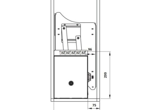 Giá bát đĩa nâng hạ Cucina – lưới tròn 600mm Inox 304 504.76.004 - 3