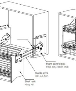 Giá bát đĩa nâng hạ Häfele 700mm 504.75.024 - 12 Giá bát đĩa nâng hạ Häfele 700mm 504.75.024 - 11