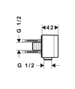 Phụ kiện cấp nước có giá đỡ sen AXOR One 589.52.701 - 9