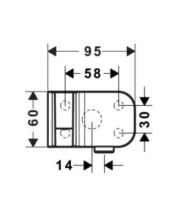 Phụ kiện cấp nước có giá đỡ sen AXOR One 589.52.701 - 7