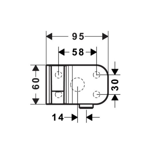 Phụ kiện cấp nước có giá đỡ sen AXOR One 589.52.701 - 3