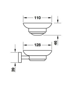 Giá đựng xà phòng InnoRound Häfele 495.80.114 - 6 Giá đựng xà phòng InnoRound Häfele 495.80.114 - 5
