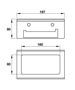 Giá treo giấy vệ sinh có kệ Hafele 983.56.001 - 12 Giá treo giấy vệ sinh có kệ Hafele 983.56.001 - 11
