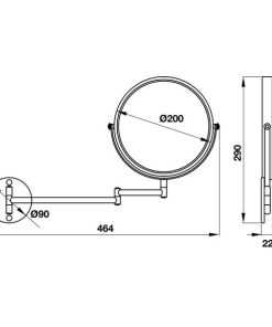 Gương phóng đại 200mm Häfele 495.81.005 - 5