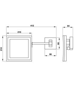 Gương phóng đại có đèn LED Häfele 495.81.006 - 6 Gương phóng đại có đèn LED Häfele 495.81.006 - 5