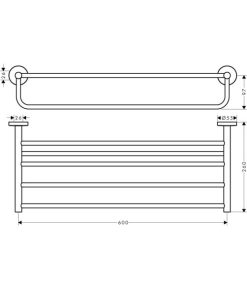 Kệ để khăn tắm Logis Häfele 580.61.312 - 5