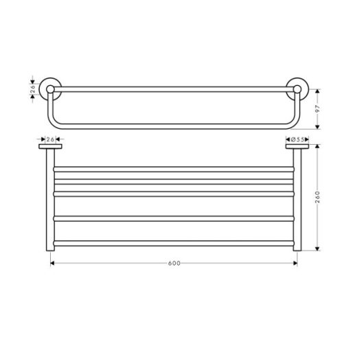 Kệ để khăn tắm Logis Häfele 580.61.312 - 3