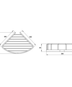 Kệ góc cho phòng WC Häfele 495.34.112 - 5