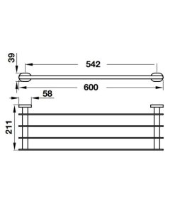 Kệ để khăn tắm Häfele 495.80.115 - 6 Kệ để khăn tắm Häfele 495.80.115 - 5