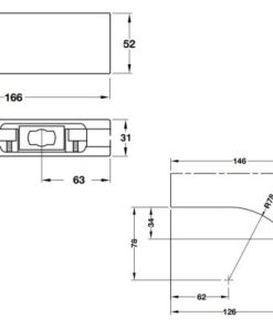 Kẹp kính dưới Häfele màu đen mờ 120kg 981.00.655 - 6 Kẹp kính dưới Häfele màu đen mờ 120kg 981.00.655 - 5